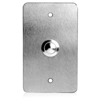 VANDAL PROOF PLATE MOUNTED CALL SWITCH / SINGLE GANG SIZE 12-GAUGE STAINLESS STEEL PLATE