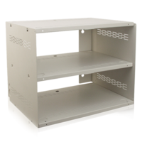 WALL MOUNT SHELF / ENCLOSURE SYSTEM - FINISHED IN NEUTRAL WHITE (#592)