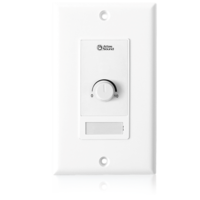 WALL PLATE 10KOHM LEVEL CONTROL / WHITE DECOR STYLE PLATE / FITS A SINGLE GANG ELECTRICAL OUTLET