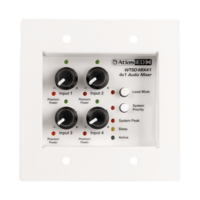 WTSD INDOOR/OUTDOOR ANALOG WALL 4X1  MIC/LINE MIXER W/OPTIONAL DANTE AUDIO NETWORK INTERFACE