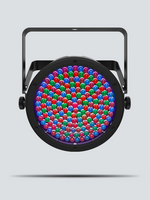 BATTERY-POWERED WASH LIGHT; 20 HRS ON SINGLE CHARGE; 180 RED, GREEN, BLUE, AMBER LEDS; BLACK CAN