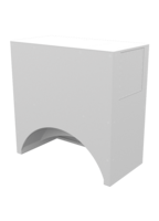 2 X 18" BOUNDARY COMPLIANT SUBWOOFER, WHITE