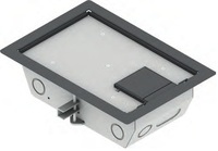 3&quot; DEEP BACK BOX WITH 2, 1 GANG PLATES - BLACK TRIM