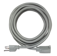 15 AMP  14 AMERICAN WIRE GAUGE EXTENSION CORD, 10 FEET, GREY