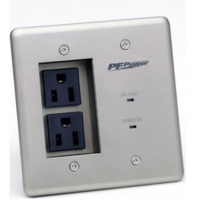 15 AMP IN-WALL POWER CONDITIONER, 2 OUTLETS, SURGE PROTECTION, EVS, EMI/RF FILTRATION