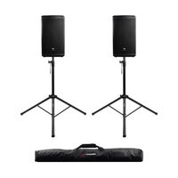 GFW-SPK-2000SET A PAIR OF FRAMEWORKS GFW-SPK-2000 LIGHTWEIGHT ALUMINUM SPEAKER STANDS WITH CARRY BAG
