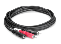 CFR-210 STEREO BREAKOUT, 3.5 MM TRSF TO DUAL RCA, 10 FT