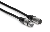 DMX512 CABLE, XLR5M TO XLR5F, 24 AWG X 4 OFC, 120-OHM CABLE