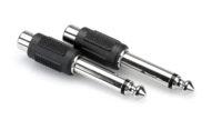 ADAPTERS, RCA TO 1/4 IN TS, 2 PIECE(S)