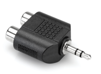 ADAPTOR, DUAL RCA TO 3.5 MM TRS