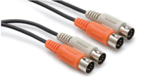 DUAL MIDI CABLE, DUAL 5-PIN DIN TO SAME, 1 M