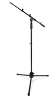 MICROPHONE STAND TRIPOD BASE BLACK  INCLUDES TELESCOPING BOOM, HEIGHT 43