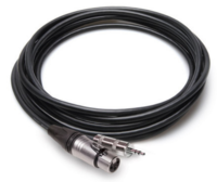 CAMCORDER MICROPHONE CABLE, NEUTRIK XLR3F TO HOSA 3.5 MM TRS, 1.5 FT