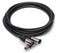 CAMCORDER MICROPHONE CABLE, NEUTRIK RIGHT-ANGLE XLR3F TO XLR3M, 1.5 FT