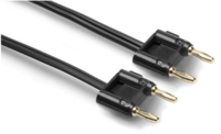 SPEAKER CABLE, HOSA DUAL BANANA TO SAME, BLACK ZIP, 3 FT