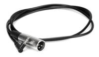 CAMCORDER MICROPHONE CABLE, RIGHT-ANGLE 3.5 MM TS TO XLR3M, 5 FT