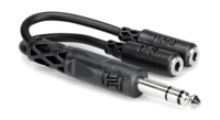 Y CABLE, 1/4 IN TRS TO DUAL 3.5 MM TRSF