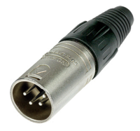 CONNECTOR - XLR - NEUTRIK, MALE INLINE, 4 PIN