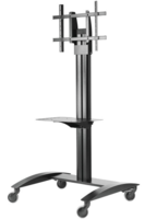 SMARTMOUNT UNIVERSAL CART FOR 32&quot; TO 75&quot; TV&#39;S WITH METAL SHELF / BLACK