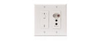 4X2 CHANNEL 2 GANG US WALL PLATE W/BLUETOOTH, RCA, 3.5MM I/O, POE - WORKS WITH DANTE OR UDP