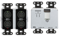 BI-DIRECTIONAL MIC/LINE DANTE INTERFACE 4 X 2 W/POE - SOFTWARE CONFIGURABLE - 4 XLR IN, 2 OUT ON REA