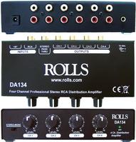 4CH DISTRIBUTION AMP / RCA AND 1/8” INPUTS THAT CAN BE SWITCHED FROM MONO OR STEREO