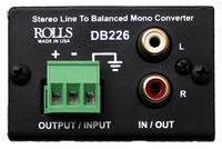 CONVERTER: STEREO LINE LEVEL TO BALANCED MONO OUTPUT-OR-BALANCED MONO INPUT TO MONO RCA OUTPUT