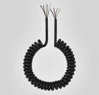 6&#39; COILED CABLE (4-CONDUCTOR, 2 SHIELDED), USED WITH 527B