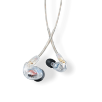 SOUND ISOLATING DUAL DRIVER EARPHONE WITH DETACHABLE CABLE AND FORMABLE WIRE (CLEAR)