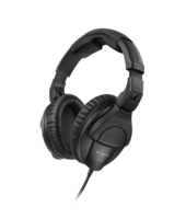 CLOSED, AROUND-THE-EAR COLLAPSABLE PROFESSIONAL MONITORING  HEADPHONES, BLACK