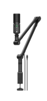 USB-C MICROPHONE W/ CARDIOD CONDENSER CAPSULE, BOOM ARM INCLUDED, GAIN/MIX/VOLUME CONTROL