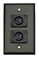 WALLPLATE - 1 GANG, BLACK, 2 WC3FQBK