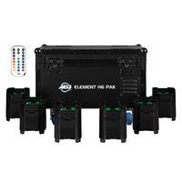 ELEMENT H6 PAK- 6 X ELEMENT H6 IP65 RATED, BATTERY POWER LED FIXTURES IN CHARGING FLIGHT CASE