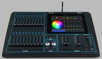 CHAMSYS QUICK Q10-
1 UNIVERSE VIA DIRECT DMX512 OUT OR ETHERNET
, CONTROLLER W/ FADERS & TOUCHSCREEN