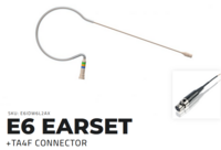 E6 EARSET FOR SHURE: ULXD1, AX100, (I) VERY FLEXIBLE BOOM, (D) DIRECTIONAL, (W6) SPEAKING &amp; VOCALS