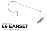 E6 EARSET, SHURE ULXD1, AX100, (I)VERY FLEXIBLE BOOM, (D)DIRECTIONAL, (W6)SPEAKING &amp; VOCALS, (T)TAN