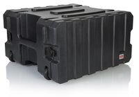 G-PROR-6U-19 6RU PRO-SERIES MOLDED MIL-GRADE PE RACK CASE 19" DEEP WITH HANDLE & WHEELS