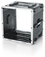 GRR-10L 10RU MOLDED PE RACK CASE; FRONT, REAR RAILS 19" DEEP; LOCKING, PULL HANDLE, RECESSED WHEELS