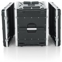 GRR-10L 10RU MOLDED PE RACK CASE; FRONT, REAR RAILS 19" DEEP; LOCKING, PULL HANDLE, RECESSED WHEELS
