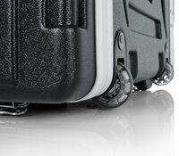 GRR-10L 10RU MOLDED PE RACK CASE; FRONT, REAR RAILS 19" DEEP; LOCKING, PULL HANDLE, RECESSED WHEELS