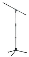 21070 TRIPOD MICROPHONE STAND35"-63"  W/FIXED BOOM ARM 31.6" , BLACK