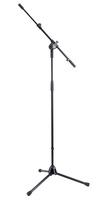 25600   MICROPHONE STAND WITH TRIPOD BASE &amp; TELESCOPING BOOM ARM - BLACK