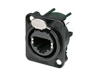 RECEPTACLE ETHERCON CAT5 D SERIES - PCBV - BLACK