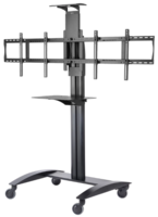 VIDEO CONFERENCE CART W/METAL SHELF FOR TWO 40&quot; TO 55&quot; DISPLAYS