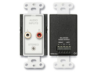 RDL D-SERIES: CONSUMER INPUT JACK/ WHITE (DECORA) - STEREO INPUTS: DUAL RCA & 3.5 TO STEREO OUTPUT