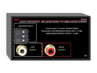 AUDIO CONVERTER – BALANCED TO UNBALANCED - TERMINALS, DUAL-RCA