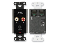 ACTIVE SINGLE-PAIR SENDER - TWISTED PAIR FORMAT-A - MINI-JACK &amp; STEREO RCA IN - BLACK