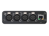 4-INPUT, XLR CONNECTORS, MIC/LINE DANTE AUDIO NETWORK INTERFACE WITH PEQ AND AUDIO SUMMING