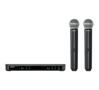 BLX DUAL CHANNEL WIRELESS HANDHELD MICROPHONE SYSTEM WITH 2 SM58 VOCAL DYNAMIC MICS