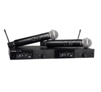 DUAL WIRELESS VOCAL SYSTEM WITH SLXD4D RECEIVER &amp; (2) SLXD2/SM58 HANDHELD TRANSMITTERS WITH SM58 MIC